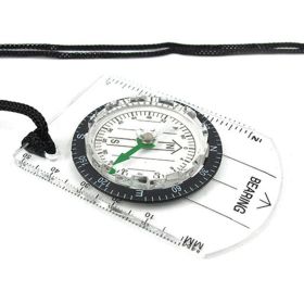 GOXAWEE Outdoor Backpacking Transparent Plastic Compass Tool For Camping; Hiking; Proportional Footprint Travel Military Compass With MM And INCH