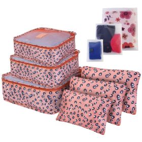 9Pcs Clothes Storage Bags Water-Resistant Travel Luggage Organizer Clothing Packing Cubes for Blouse Hosiery Stocking Underwear (Option: Leopard)