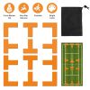 12Pcs Pickle Ball Court Marking Kit 8Pcs T-Shaped Markers 4Pcs L-Shaped Markers Throw Down Silicone Pickleball Court Lines Reusable Boundary Lines wit