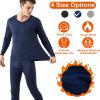 Men Thermal Underwear Set Long Johns Pants Long Sleeve Soft Underwear Kit Top Bottom Winter Sports Suits