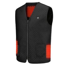 Heat Jacket Vest 3 Heating Gear Adjustable USB Heated Vest Warm Heat Coat Vest w/ 5 Heating Zones For Men Women Winter Outdoor Activity (Option: 3XL)