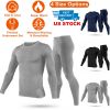 Men Thermal Underwear Set Long Johns Pants Long Sleeve Soft Underwear Kit Top Bottom Winter Sports Suits