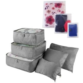 9Pcs Clothes Storage Bags Water-Resistant Travel Luggage Organizer Clothing Packing Cubes for Blouse Hosiery Stocking Underwear (Option: Gray)